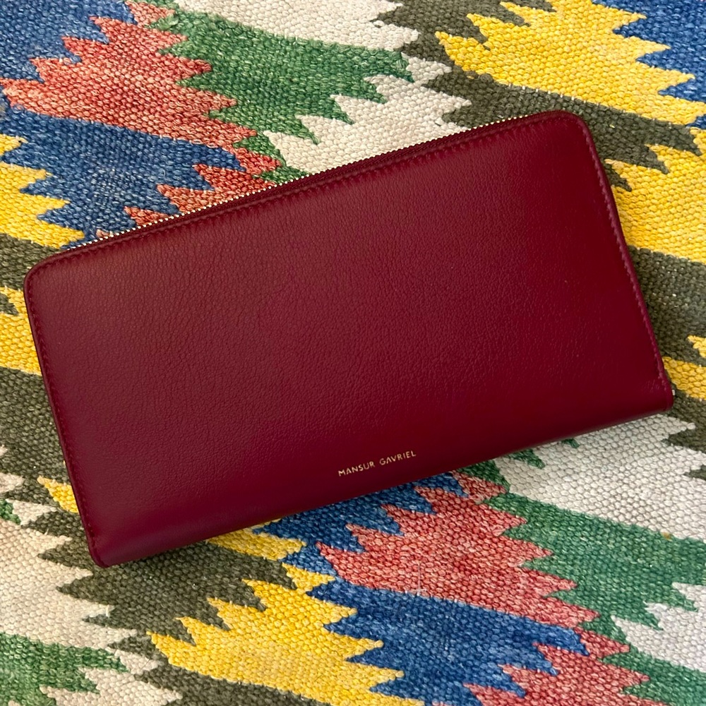 Mansur Gavriel Red Leather Wallet - NWT